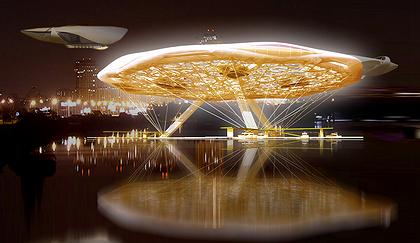 "Aerohotel". Conceptual project of a hotel on water