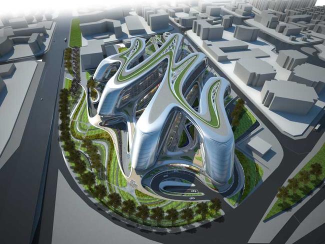 Экономический парк Линькун - проект "Хунцяо SOHO" © Zaha Hadid Architects