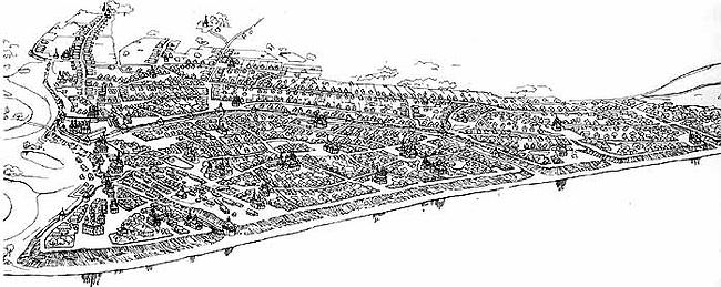 Графическая реконструкция Ярославского кремля на XVII век. В.Ф. Маров