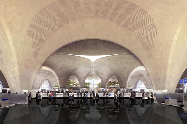 Терминал Международного аэропорта Кувейта © Foster + Partners Терминал Международного аэропорта Кувейта © Foster + Partners