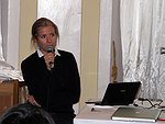 Анна Броновицкая на пресс-клубе "Архнадзора". Фото Натальи Самовер
