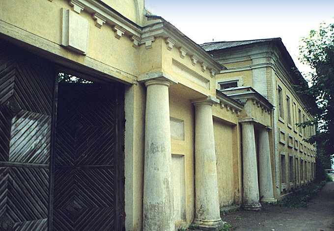 Vyazma. Saint Gates of  Arkadyevsky Monastery and building of almshouse (1783).